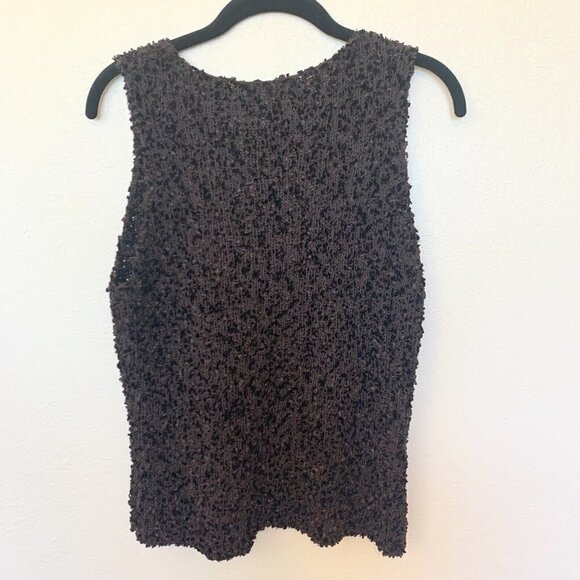 Austin Reed silk blend shell blouse top SZ L Sabel brown stretchy - Picture 4 of 4